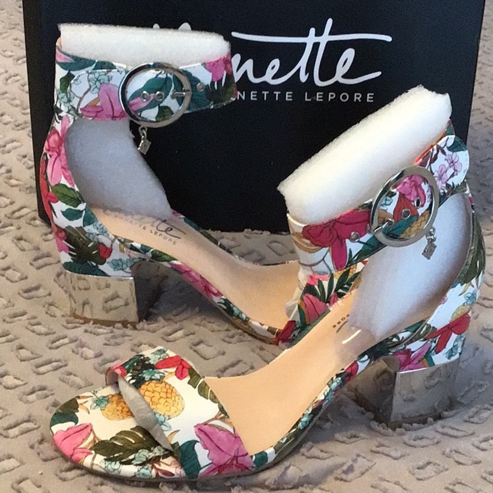 Nanette Lepore floral sandals